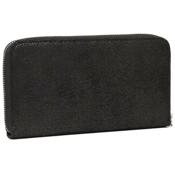 ステラマッカートニー 財布 STELLA McCARTNEY 434750 W9132 1000 ファラベラ FALABELLA ZIP AROUND WALLET 長財布 BLACK/SILVER 詳細画像