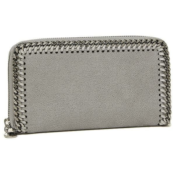 ステラマッカートニー 財布 STELLA McCARTNEY 434750 W9132 1220 ファラベラ FALABELLA ZIP AROUND WALLET 長財布 LIGHT GREY/SILVER