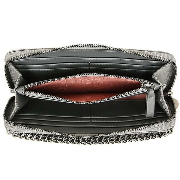 ステラマッカートニー 財布 STELLA McCARTNEY 434750 W9132 1220 ファラベラ FALABELLA ZIP AROUND WALLET 長財布 LIGHT GREY/SILVER 詳細画像