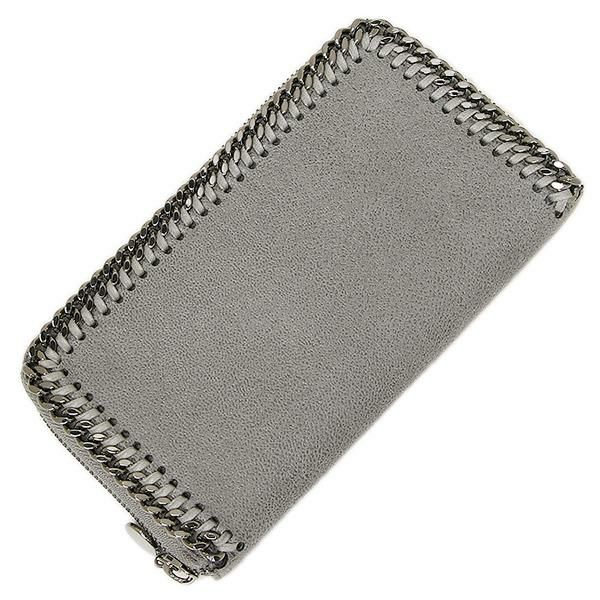 ステラマッカートニー 財布 STELLA McCARTNEY 434750 W9132 1220 ファラベラ FALABELLA ZIP AROUND WALLET 長財布 LIGHT GREY/SILVER 詳細画像