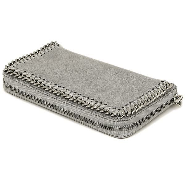 ステラマッカートニー 財布 STELLA McCARTNEY 434750 W9132 1220 ファラベラ FALABELLA ZIP AROUND WALLET 長財布 LIGHT GREY/SILVER 詳細画像