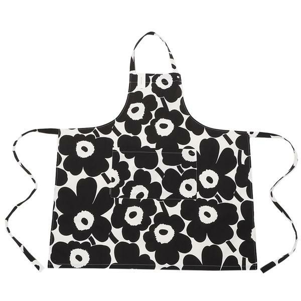 マリメッコ エプロン ピエニウニッコ ホワイト ブラック レディース MARIMEKKO 詳細画像