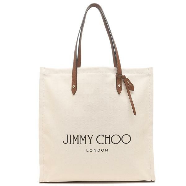 ジミーチュウ トートバッグ ロゴトート ベージュ メンズ レディース JIMMY CHOO LOGOTOTE FFQ NATURAL/DARK TAN A4対応 詳細画像