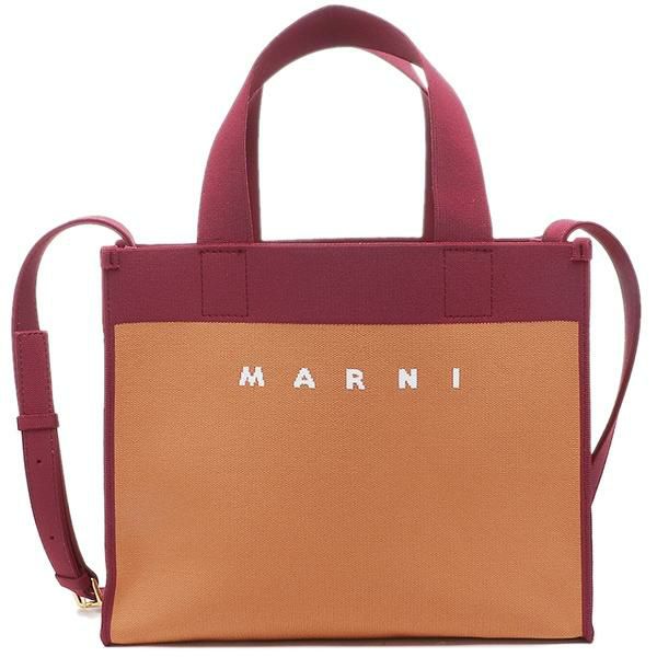 マルニ トートバッグ ショルダーバッグ 2WAY ブラウン マルチ メンズ レディース MARNI SHMP0083A0 P4602 ZO196 詳細画像