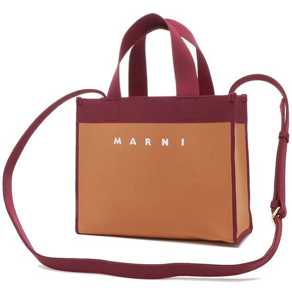 マルニ トートバッグ ショルダーバッグ 2WAY ブラウン マルチ メンズ レディース MARNI SHMP0083A0 P4602 ZO196 詳細画像