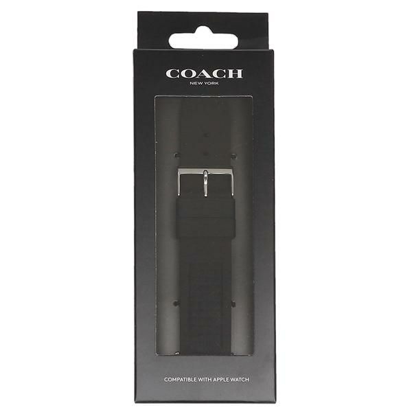 コーチ アップルウォッチ ペア 交換バンド 替えベルト 38mm 40mm 42mm 44mm 対応 ブラック COACH 14700048 14700052 ラバー 詳細画像