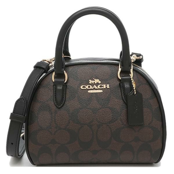 コーチ アウトレット ハンドバッグ ショルダーバッグ ブラウン ブラック レディース COACH CA591 IMAA8 詳細画像