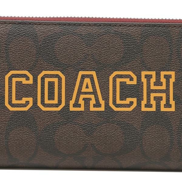 コーチ アウトレット 長財布 ロゴ ブラウン イエロー レディース COACH CB856 QBUOD 詳細画像