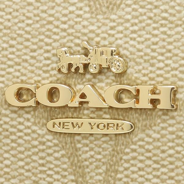 コーチ アウトレット 二つ折り財布 シグネチャー ミニ財布 ベージュ ブラウン レディース COACH C3309 IMNLJ 詳細画像