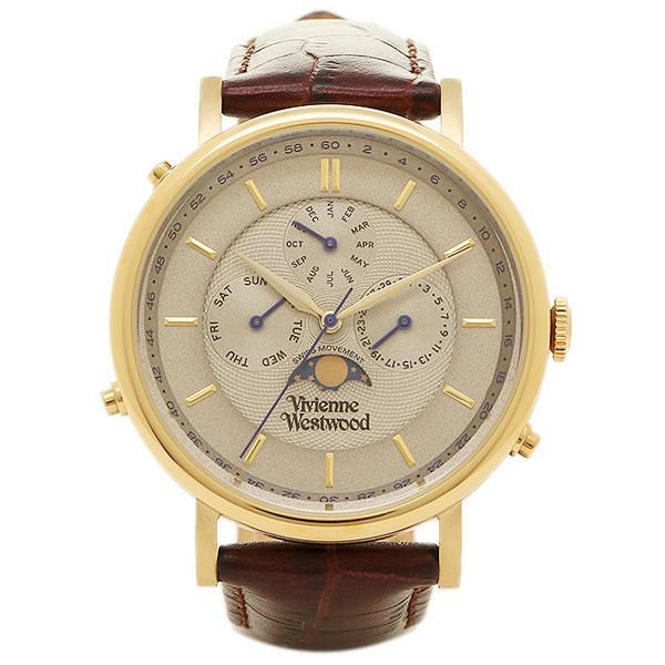 ヴィヴィアンウエストウッド 時計 VIVIENNE WESTWOOD VV164CHBR ポートランド メンズ腕時計 ウォッチ グレー/ゴールド/ダークブラウン