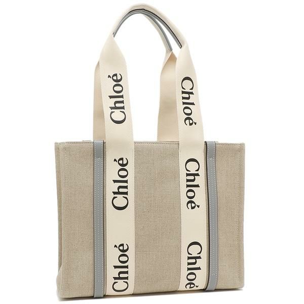 クロエ トートバッグ ウッディ ベージュ グレー レディース CHLOE CHC22AS383I26 12 A4対応