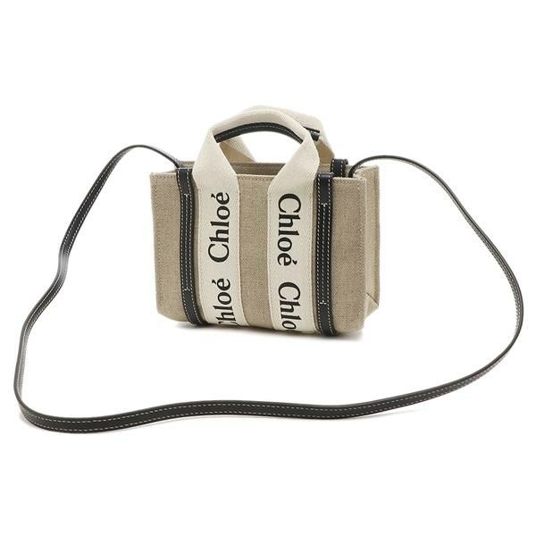 クロエ トートバッグ ショルダーバッグ ウッディ ミニバッグ ベージュ ホワイト レディース CHLOE CHC22AP237I26 91J 詳細画像