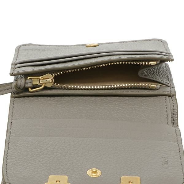 クロエ 二つ折り財布 マーシー ミニ財布 グレー レディース CHLOE CHC22AP676I31 053 詳細画像
