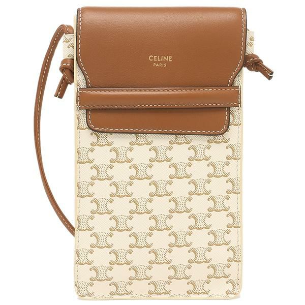 セリーヌ ショルダーバッグ トリオンフ フォンポーチ ホワイト レディース CELINE 10G332CQD 01TA 詳細画像