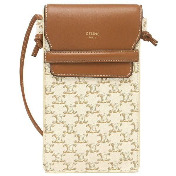 セリーヌ ショルダーバッグ トリオンフ フォンポーチ ホワイト レディース CELINE 10G332CQD 01TA 詳細画像