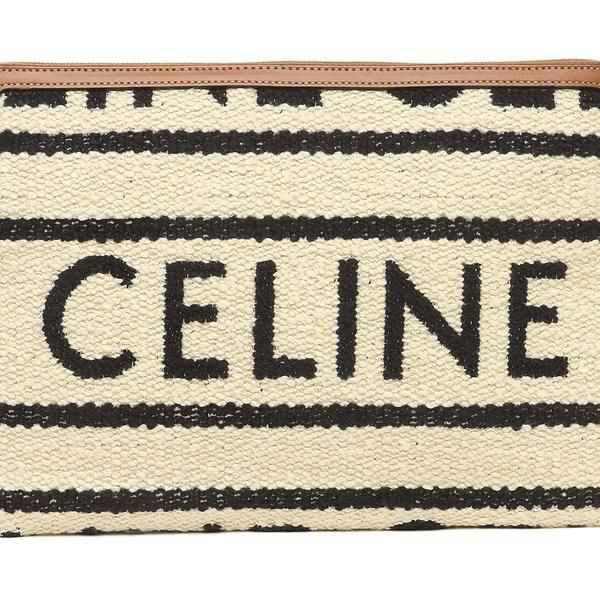 セリーヌ ポーチ ロゴ シグネチャー ポーチ ホワイト レディース CELINE 10J502EGV 01WB 詳細画像