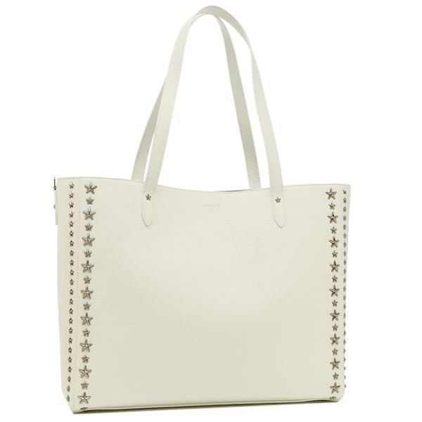 ジミーチュウ トートバッグ ディーラン ホワイト メンズ レディース JIMMY CHOO DEELAN UUF LATTE/GUNMETAL A4対応