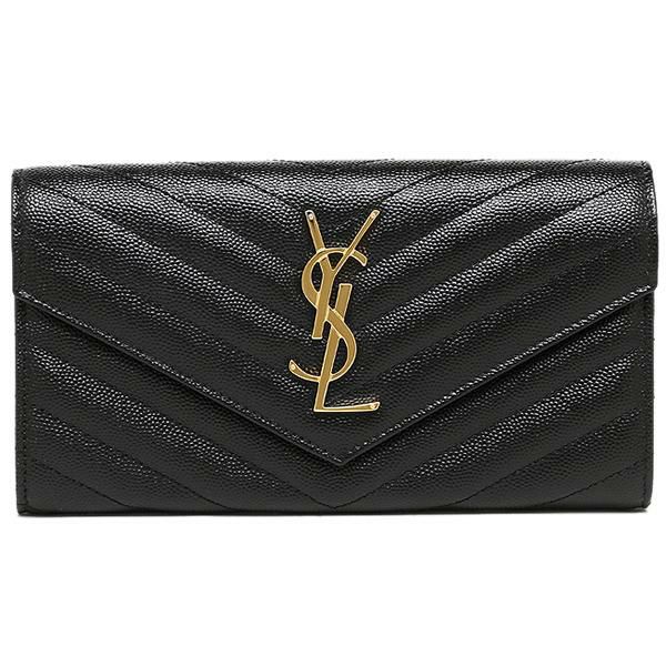 サンローランパリ 財布 レディース SAINT LAURENT PARIS 372264 BOW01 1000 MONOGRAMME SAINT LAURENT MATELLASSE 長財布 NERO 詳細画像