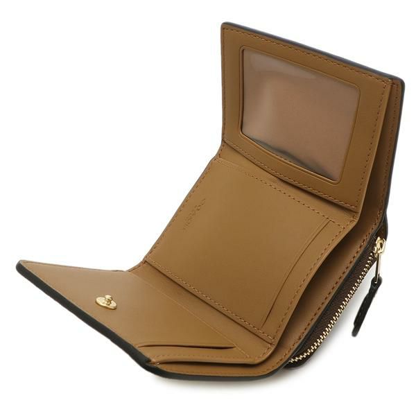 コーチ アウトレット 三つ折り財布 シグネチャー ミニ財布 ベージュ ブラウン レディース COACH 78081 IMUOH 詳細画像