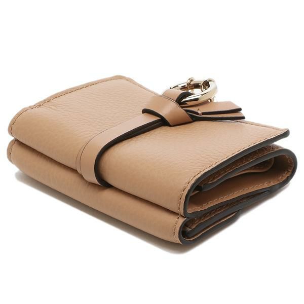 クロエ 三つ折り財布 アルファベット ミニ財布 ベージュ レディース CHLOE CHC21WP946 F57 26X 詳細画像
