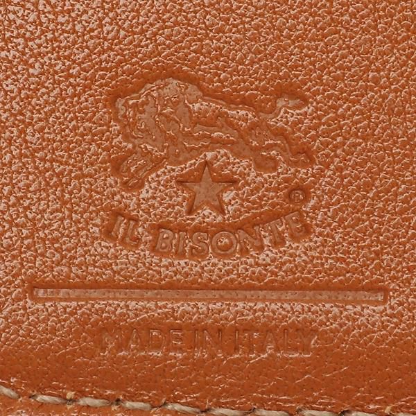 イルビゾンテ 二つ折り財布 コンパクト財布 ブラウン メンズ レディース IL BISONTE SMW175 PV0005 CA106 詳細画像