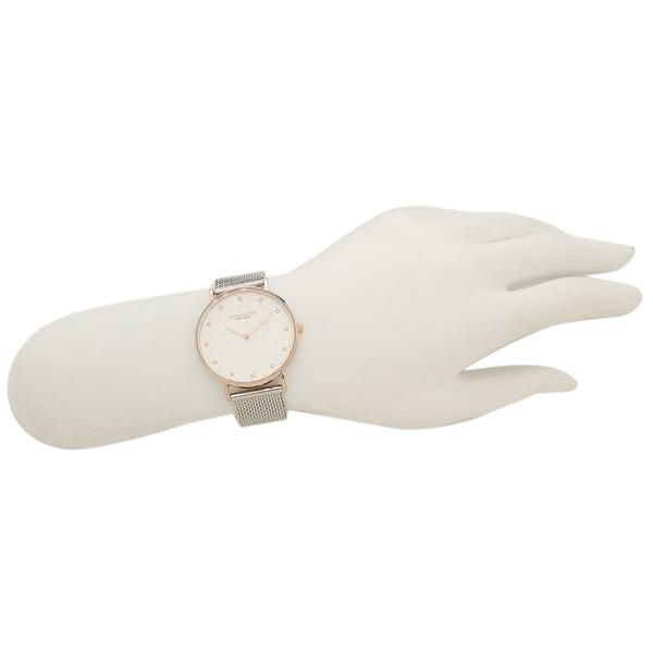 コーチ レディース 時計 ペリー 36mm クォーツ ホワイト シルバー COACH 14503629 ステンレス 詳細画像