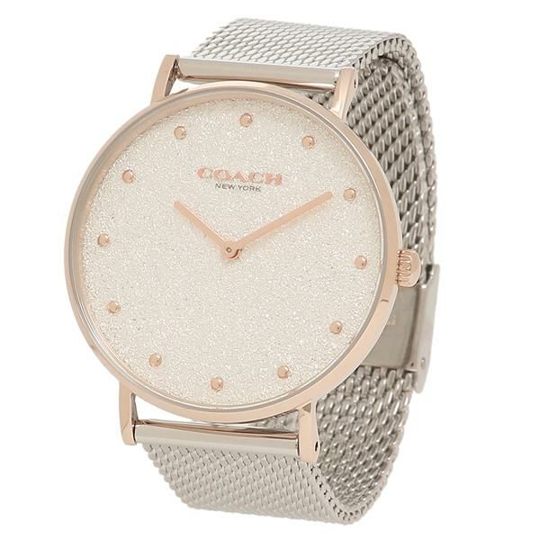 コーチ レディース 時計 ペリー 36mm クォーツ ホワイト シルバー COACH 14503629 ステンレス 詳細画像