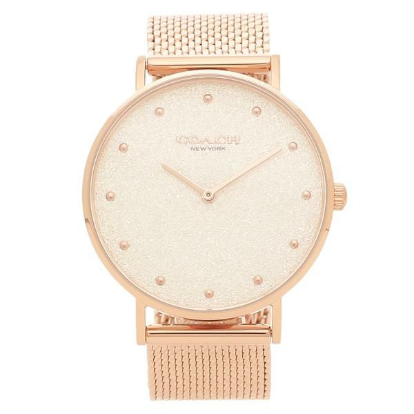 コーチ レディース 時計 ペリー 36mm クォーツ ホワイト ピンクゴールド COACH 14503631 ステンレス