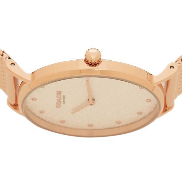 コーチ レディース 時計 ペリー 36mm クォーツ ホワイト ピンクゴールド COACH 14503631 ステンレス 詳細画像