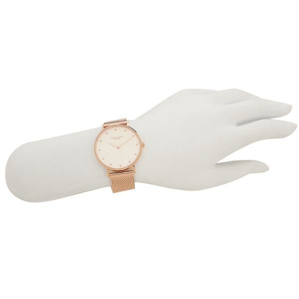 コーチ レディース 時計 ペリー 36mm クォーツ ホワイト ピンクゴールド COACH 14503631 ステンレス 詳細画像
