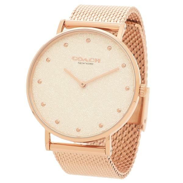 コーチ レディース 時計 ペリー 36mm クォーツ ホワイト ピンクゴールド COACH 14503631 ステンレス 詳細画像