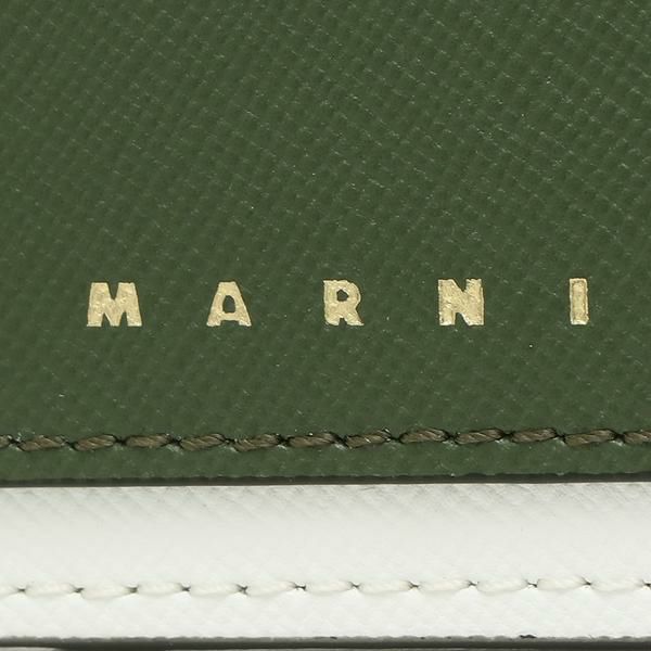 マルニ カードケース トランク フラグメントケース  グリーン ホワイト マルチ メンズ レディース MARNI PFMO0025U2 LV520 Z584N 詳細画像