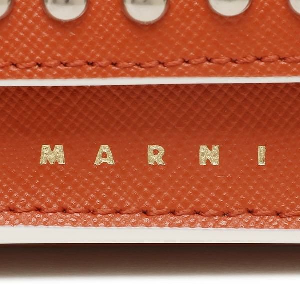 マルニ 三つ折り財布 トランク ミニ財布 オレンジ メンズ レディース MARNI PFMOW02ULP LV520 Z588W 詳細画像