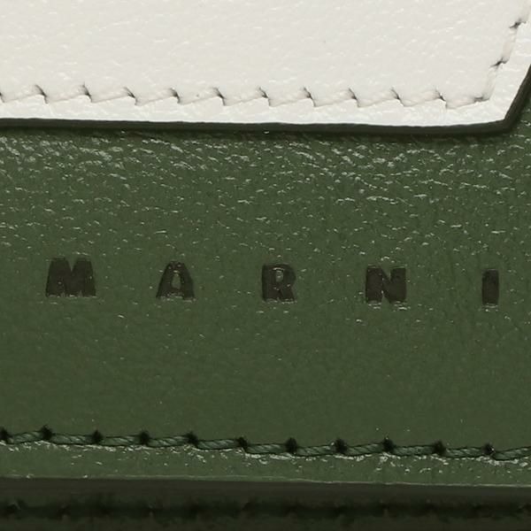 マルニ 二つ折り財布 ミニ財布 ホワイト グリーン メンズ MARNI PFMI0051U0 P2644 Z591N 詳細画像