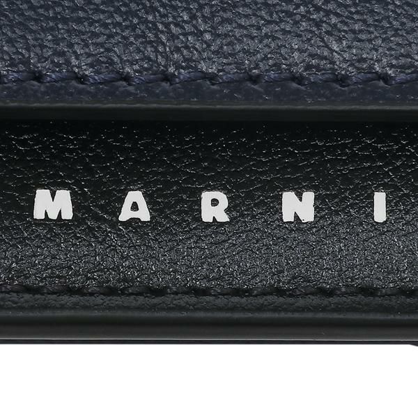 マルニ 三つ折り財布 ミニ財布 ネイビー ブラック メンズ MARNI PFMI0052U0 P2644 Z592B 詳細画像