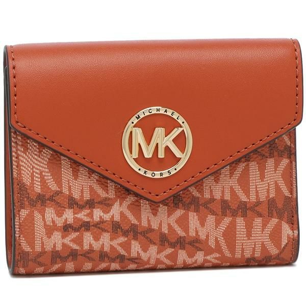 マイケルコース 三つ折り財布 グリニッジ ミニ財布 オレンジ レディース MICHAEL KORS 32F2GGRE6I 855