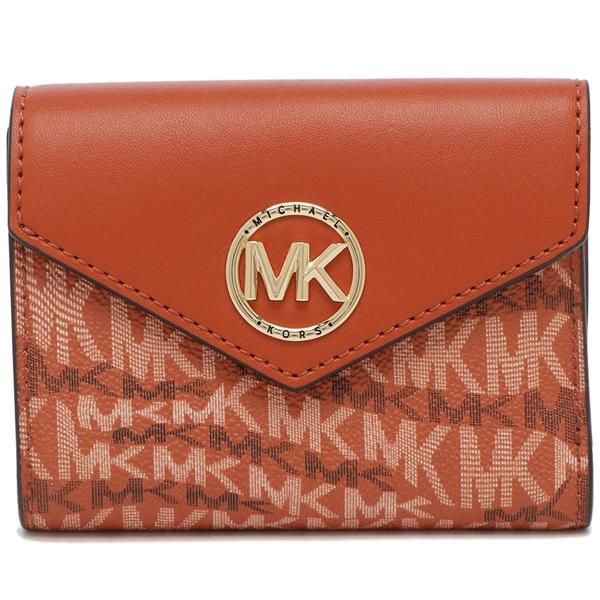 マイケルコース 三つ折り財布 グリニッジ ミニ財布 オレンジ レディース MICHAEL KORS 32F2GGRE6I 855 詳細画像