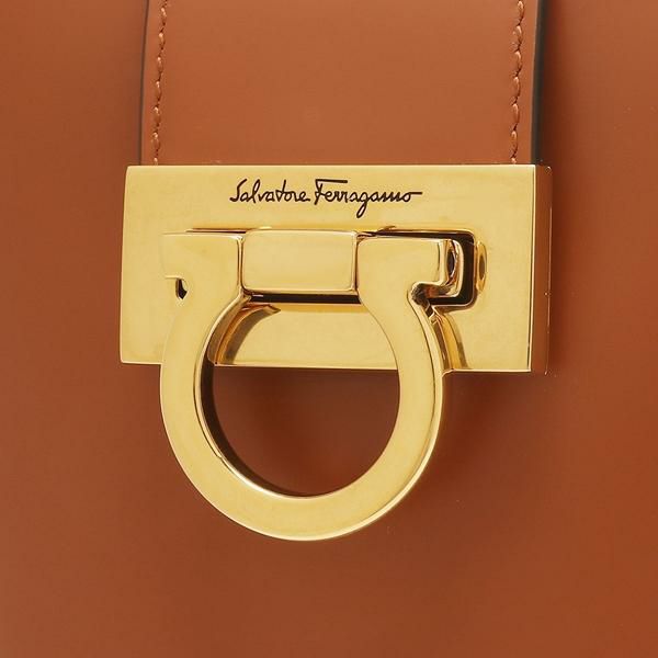 フェラガモ ハンドバッグ トリフォリオ ブラウン レディース FERRAGAMO Salvatore Ferragamo 211194 0755238 詳細画像