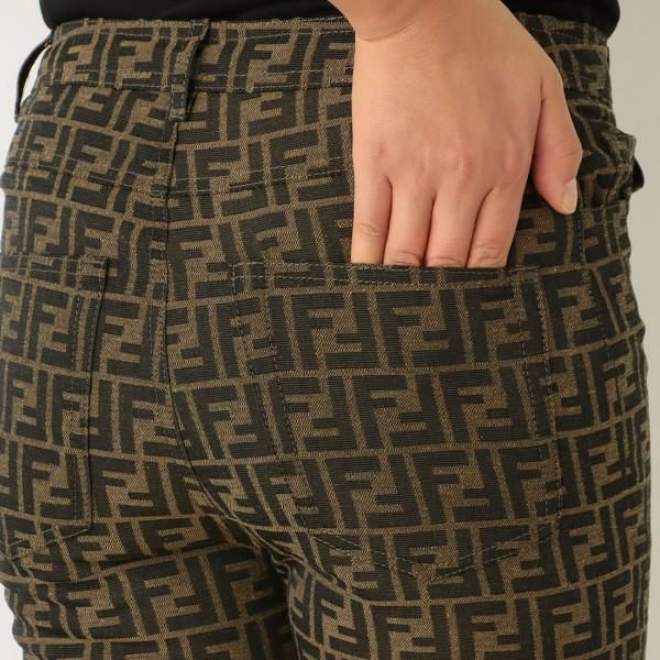 フェンディ パンツ パンタロン フレアパンツ ブラウン レディース FENDI FR6376 A5W3 F118W 詳細画像