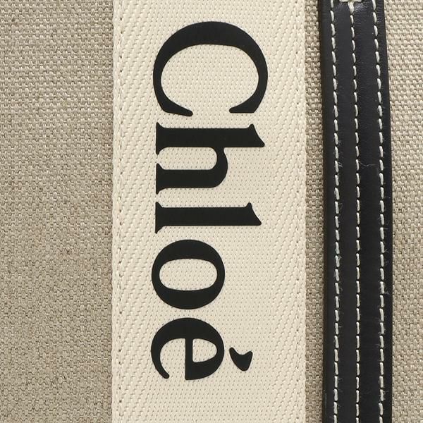 クロエ トートバッグ ウッディ ベージュ ネイビー レディース CHLOE CHC22AS383I26 91J A4対応 詳細画像