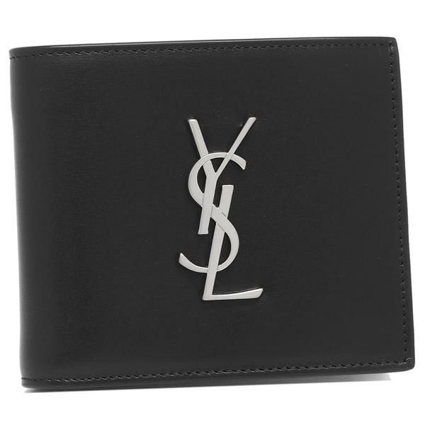 サンローランパリ 二つ折り財布 カサンドラ ブラック メンズ SAINT LAURENT PARIS 453276 0SX0E 1000