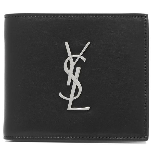 サンローランパリ 二つ折り財布 カサンドラ ブラック メンズ SAINT LAURENT PARIS 453276 0SX0E 1000 詳細画像