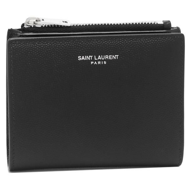 サンローランパリ 二つ折り財布 コインケース ブラック メンズ SAINT LAURENT PARIS 575789 BTY0N 1000