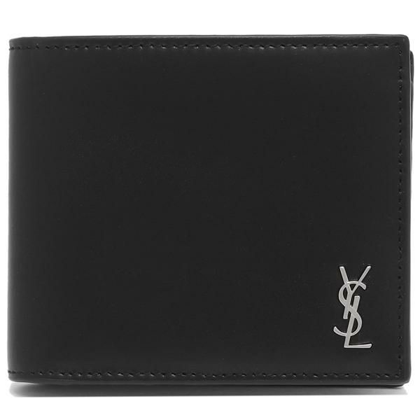 サンローランパリ 二つ折り財布 タイニーカサンドラ ブラック メンズ SAINT LAURENT PARIS 607727 1JB0E 1000 詳細画像