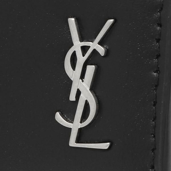 サンローランパリ 二つ折り財布 タイニーカサンドラ ブラック メンズ SAINT LAURENT PARIS 607727 1JB0E 1000 詳細画像