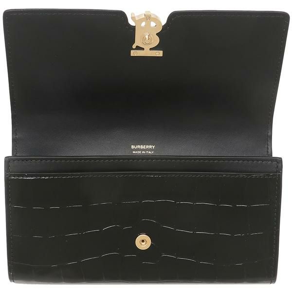 バーバリー 長財布 TBコンチネンタルウォレット ブラック レディース BURBERRY 8058477 A1189 詳細画像