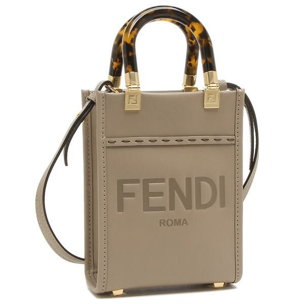 フェンディ ショルダーバッグ ハンドバッグ サンシャイン ショッパー ミニサイズ ミニバッグ ベージュ レディース FENDI 8BS051 ABVL F0E65