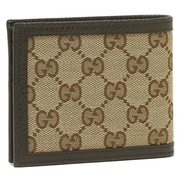 グッチ アウトレット 二つ折り財布 GGレザー ベージュ ブラウン レディース GUCCI 260987 KY9LN 9903 詳細画像