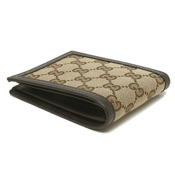 グッチ アウトレット 二つ折り財布 GGレザー ベージュ ブラウン レディース GUCCI 260987 KY9LN 9903 詳細画像