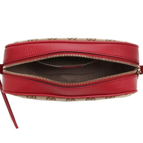 グッチ アウトレット ショルダーバッグ GGキャンバス ベージュ レッド レディース GUCCI 449413 KY9LG 8606 詳細画像
